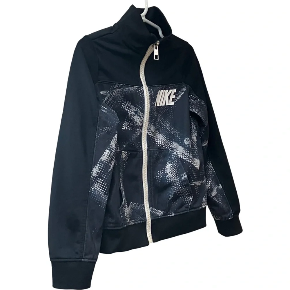NIKE Boys Track Full Zip LOGO Jacket SZ 4 (X-Small) Pockets Multicolored Spring